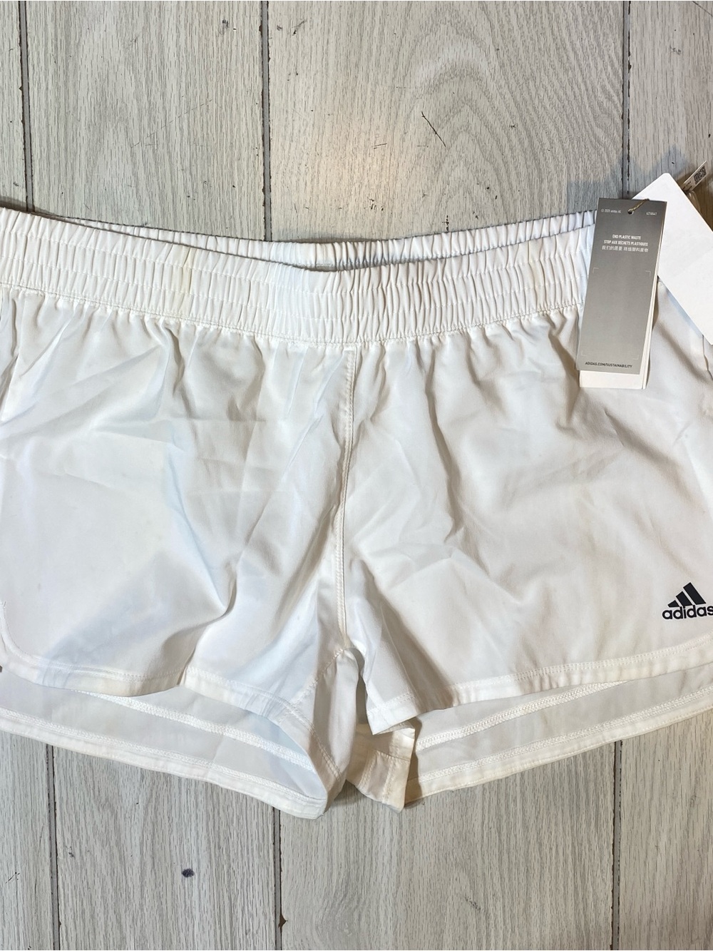 adidas Pacers 3S Wvn Training Shorts Women’s XL White Athletic Aeroready NWT!